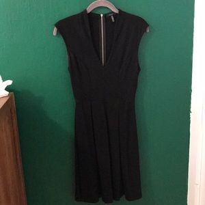 V Neck Little Black Dress